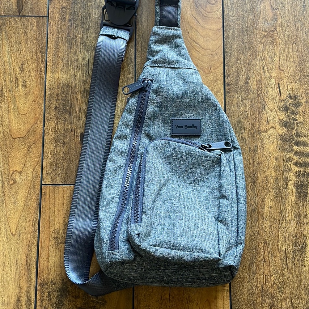 Vera Bradley Mini Sling Backpack in Reactive (Gray Heather)